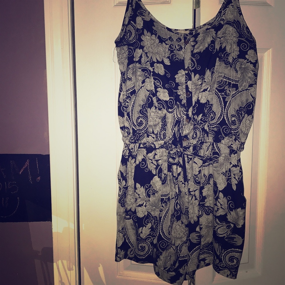 Grey and black Romper